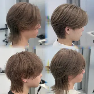 ミディアム カラー メンズ メンズ♱ハイトーン♱ ウルフʜᴀʀᴜᴋᴀのヘアスタイル