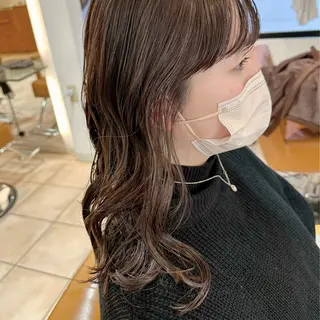 セミロング ✨縮毛矯正✨ 知念あたるのヘアスタイル