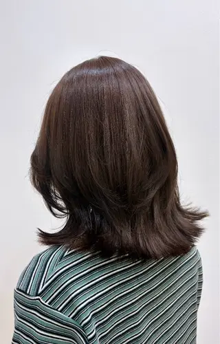 ミディアム 垢抜け 雰囲気アップ ふにゅう ののかのヘアスタイル