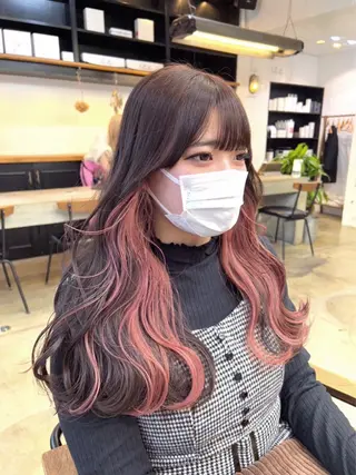 ロング カラー 🎀モテ暖色× エクステ🎀あかりのヘアスタイル