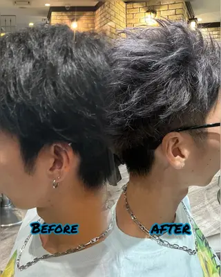 ショート カラー メンズ 渋谷 YUUKIのヘアスタイル