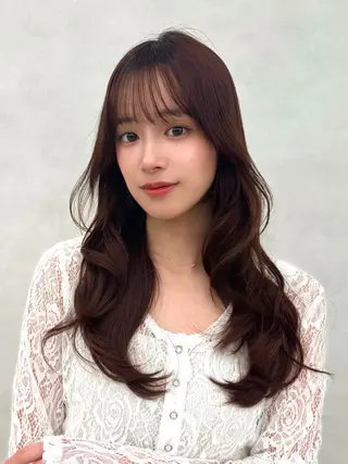 ロング 顔周り🇰🇷韓国 レイヤー/いづみ💞のヘアスタイル