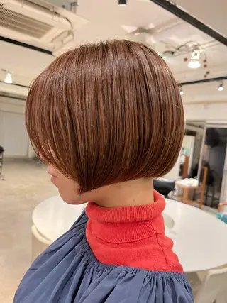 ショート カラー うる艶カラー/恵比寿 ベージュ/丸山陽平のヘアスタイル
