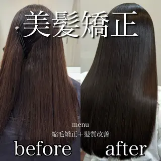ロング カラー パーマ 髪質改善Ⅰ透明感 艶カラーⅠたつやのヘアスタイル