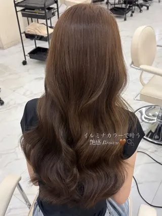セミロング カラー 韓国🇰🇷모모 /透明感カラーのヘアスタイル