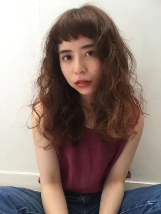 ロング パーマ フレンチボブパーマ Yuukiのヘアスタイル