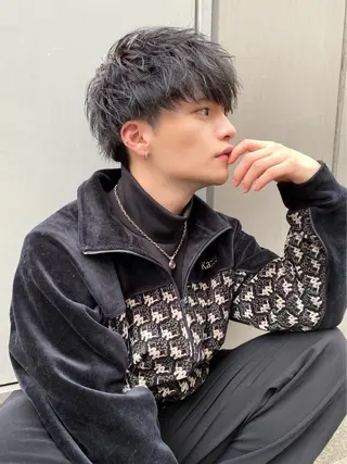 ミディアム カラー パーマ ヘアアレンジ メンズ キッズ メンズ特化美容師 aiの眉毛・アイブロウイメージ