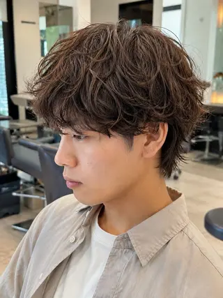 パーマ メンズ 宇梶 千愛のヘアスタイル