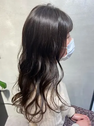 ロング カラー ヘアアレンジ 髪質改善 永田零亜のヘアスタイル