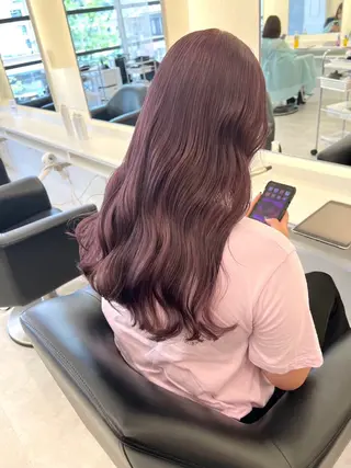 ロング カラー NANO/ ブリーチ×レイヤーのヘアスタイル