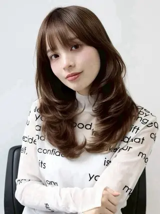 セミロング 🧡ReFa認定🧡 ✨透明感カラー✨祥吾のヘアスタイル