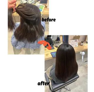 ミディアム パーマ 縮毛矯正♡透明感 カラー髙田海斗のヘアスタイル