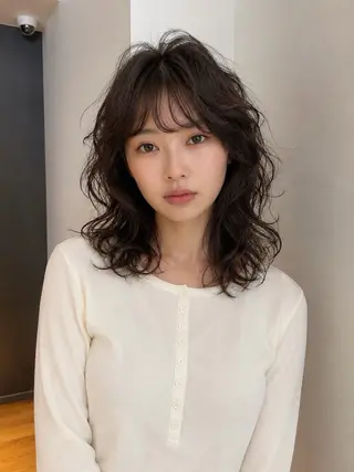 ミディアム パーマ ニュアンスパーマ /ボブパーマriseのヘアスタイル