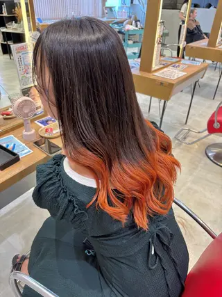 セミロング カラー ヘアアレンジ ayumi🌈 インナーカラー🌈のヘアスタイル