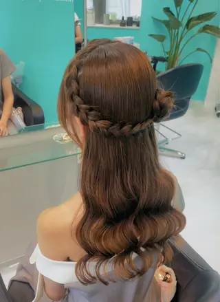 ロング ヘアアレンジ mana/ブリーチ/ メンズ/ヘアセットのヘアスタイル