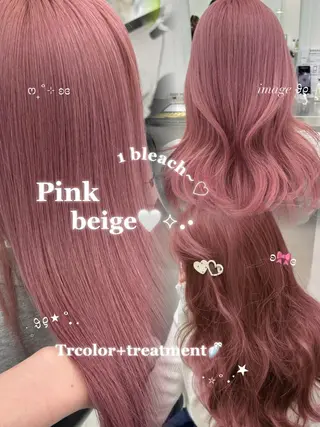 カラー ハイトーン🎀艶髪 Anju/渋谷🎀のヘアスタイル