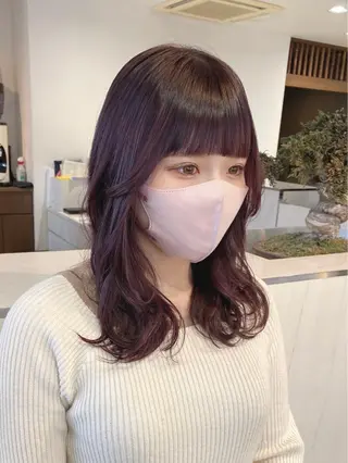 ミディアム カラー 山田勇真 ボブ/縮毛矯正/金山のヘアスタイル