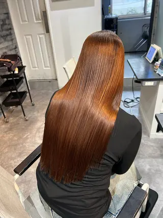 セミロング パーマ ヘアアレンジ 髪質改善🫧縮毛矯正 ハイトーン/れんのヘアスタイル