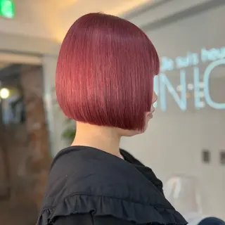 ショート iga/渋谷個室🍀 艶髪カラー✨のヘアスタイル