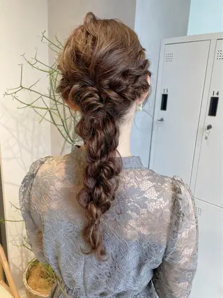 ロング ヘアアレンジ 透明感カラー✨艶髪 制作🌱山根あゆみのヘアスタイル