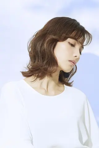 ミディアム パーマ 橋口 晃典のヘアスタイル