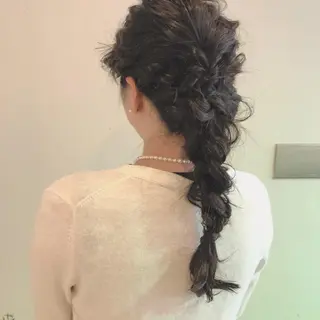 ロング ヘアアレンジ 江原 彩華のヘアスタイル