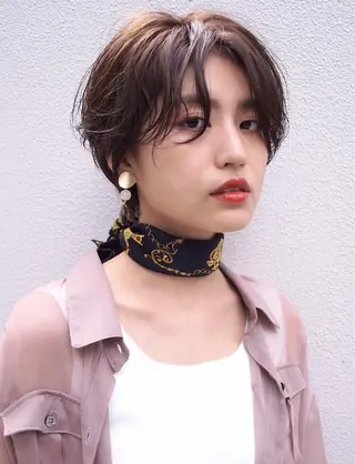 ショート カラー misa🫧ナチュラ ル縮毛矯正/髪質改善のヘアスタイル