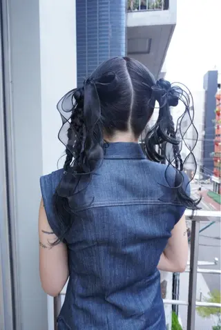 ロング ヘアアレンジ cime(シィーム) 宮元茉里奈のヘアスタイル