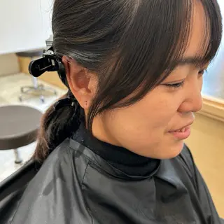 セミロング カラー 久木原 ゆりのヘアスタイル