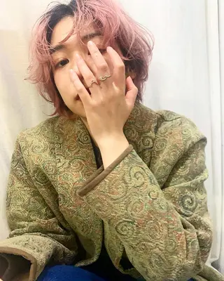 ショート カラー ヘアアレンジ 福岡似合わせレイヤー /ウルフ/ハイトーンのヘアスタイル