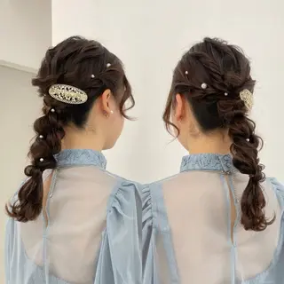 ロング ヘアアレンジ CARELLY Rukaのマツエク・マツパデザイン