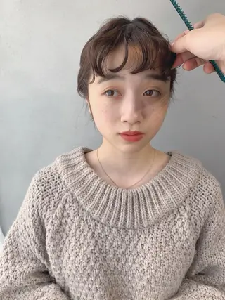 ショート カラー ボブパーマコテ巻き風 パーマNo1深江秀平のヘアスタイル