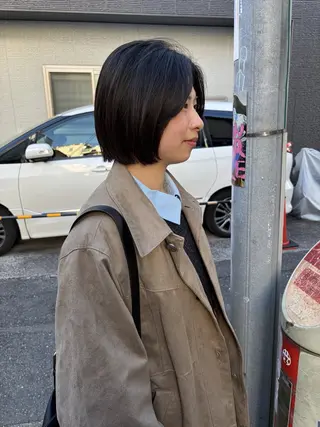 ミディアム カラー オリーブカラー/ 赤み消し特化/トモキのヘアスタイル