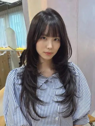 ロング トレンド韓国レイヤー 🇰🇷のんのヘアスタイル