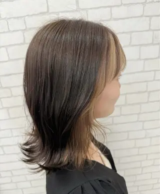 ミディアム カラー r i n k aのヘアスタイル