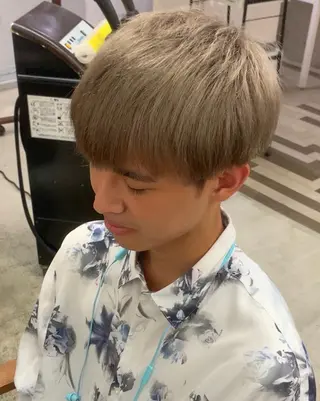 ショート カラー パーマ ヘアアレンジ メンズ 野木 良平のヘアスタイル