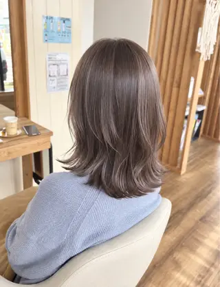 ミディアム カラー 艶髪カラー/髪質改善 細貝 舞利のヘアスタイル
