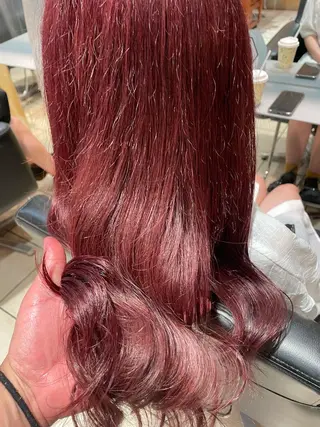 セミロング カラー NINE+/代表 ブリーチ特化型サロンのヘアスタイル