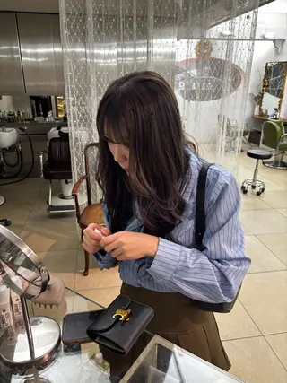 ロング カラー ヘアアレンジ 沖田 裕理のヘアスタイル