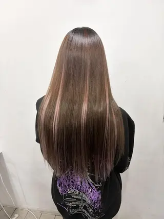 ロング ヘアアレンジ カラー エクステ¥5000 LuciAカラーのヘアスタイル