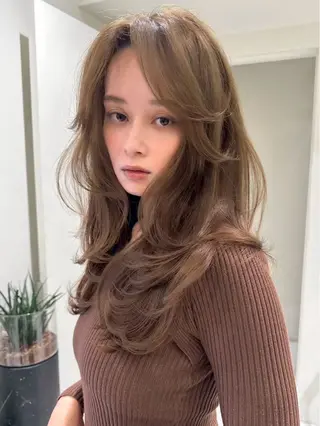 ロング カラー 透明感カラー/似合わ せカラーMIKAのヘアスタイル