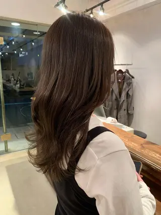 セミロング カラー 透明感カラー✂︎ /縮毛矯正/YUKAのヘアスタイル