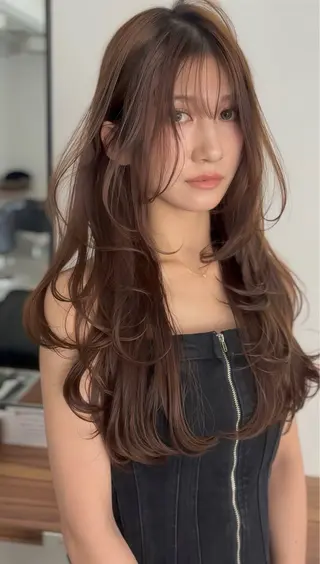 ロング カラー 中江 翔のヘアスタイル