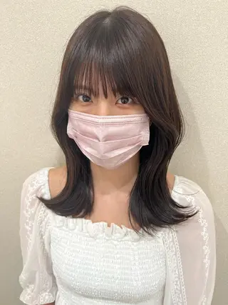 ミディアム カラー 外国人対応 佐久間のヘアスタイル