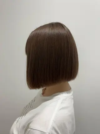 ショート カラー ボブ/美髪矯正 /佐藤　奈巳のヘアスタイル