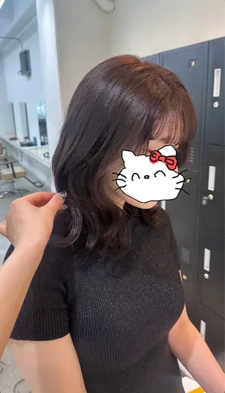 セミロング カラー 🪐ブリーチ/透明感 🪐HARUKAのヘアスタイル