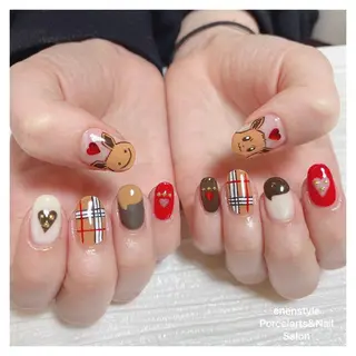 ミディアム ネイル 🐾enen style 🐾のネイルデザイン