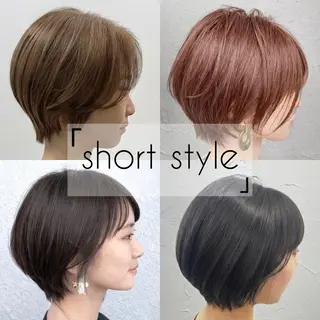 ショート カラー ゆづき|ショートボブ |ブリーチカラーのヘアスタイル