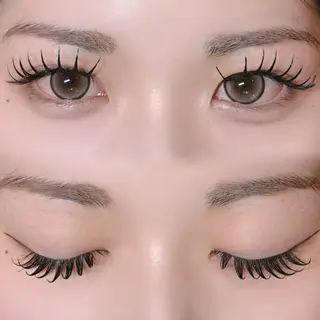 マツエク・マツパ 𝐘𝐮𝐢🎀梅田 韓国ヘア 束感まつ毛のマツエク・マツパデザイン