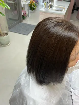 ミディアム カラー 坂本 沙也加のヘアスタイル